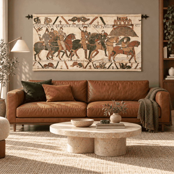 Bayeux - Mont St. Michel Loom Woven Tapestry - 92 x 175 cm (3'0