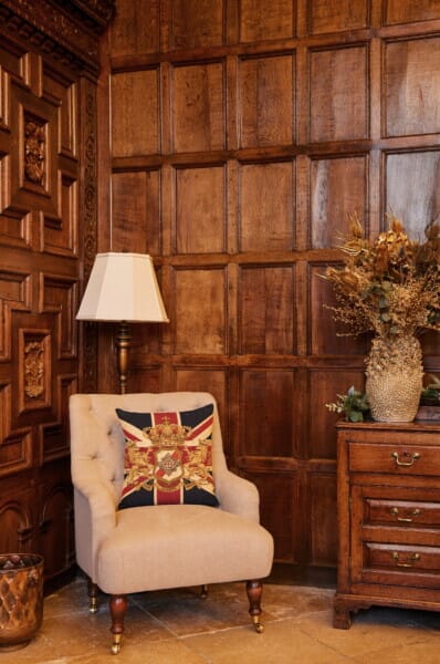 Union Jack Crest Tapestry Cushion - 46x46cm (18