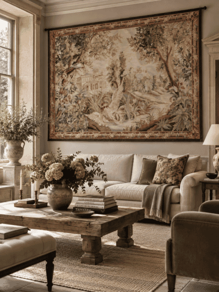 Verdure aux Oiseaux Handwoven Tapestry - 213 x 305 cm (7'0