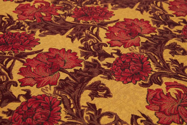 Chrysanthemums Gold Tapestry Fabric