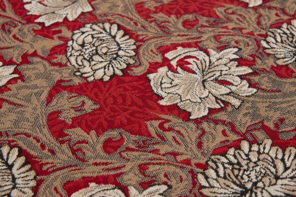 Chrysanthemums Red Tapestry Fabric