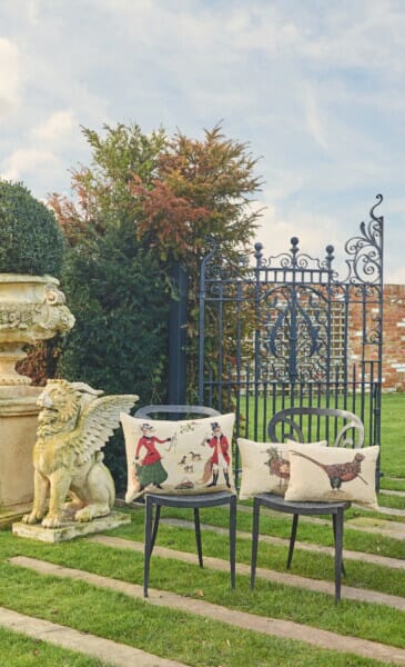 Freddie & Fenella Large Tapestry Cushion with Feather Filler - 46x60cm (18