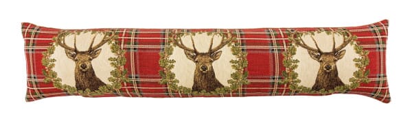 Stag Red Tartan Draught Excluder - 90x20 cm (36