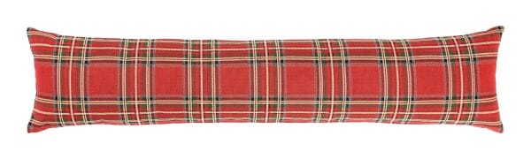 Red Tartan Draught Excluder - 90x20 cm (36