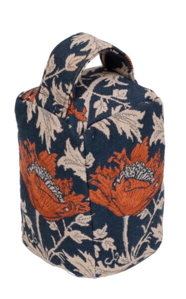 Anemone Blue Rust Tapestry Doorstop