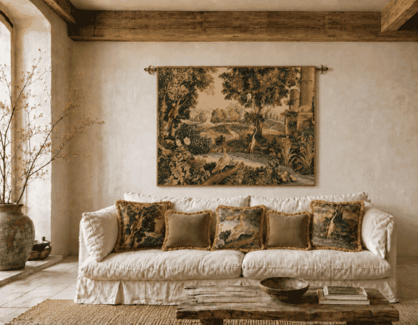 Verdure with Exotic Birds Loom Woven Tapestry - 125 x 165 cm (4'1