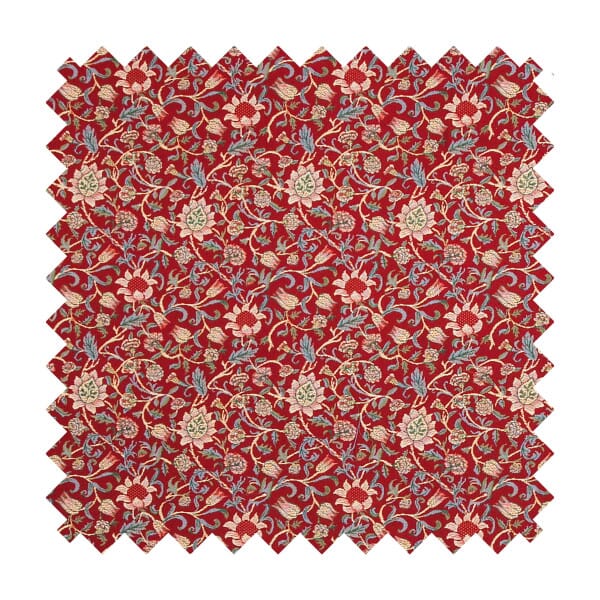 Evenlode Flowers - Red Tapestry Fabric