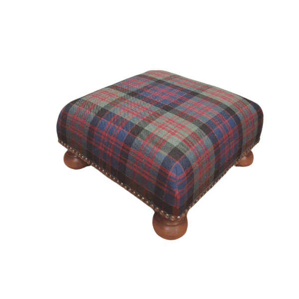 Scottish Tartan Wool Tapestry Footstool
