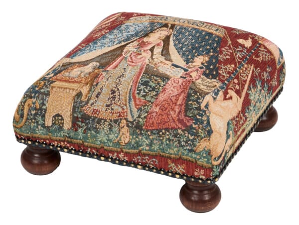 Lady with the Tent Tapestry Footstool