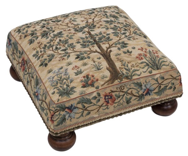 Tree of Life Light Tapestry Footstool