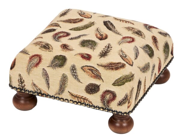 Feathers Tapestry Footstool