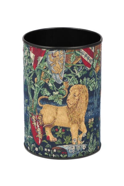 Heraldic Lion & Unicorn Tapestry Waste Bin