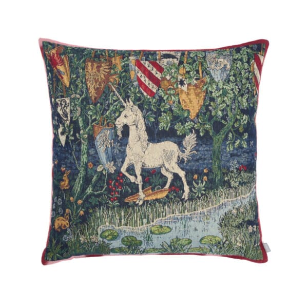 Heraldic Unicorn Tapestry Cushion - 46x46cm (18