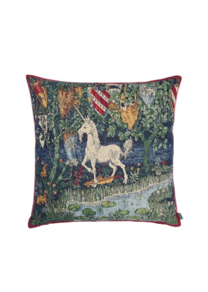 Heraldic Unicorn Tapestry Cushion - 46x46cm (18