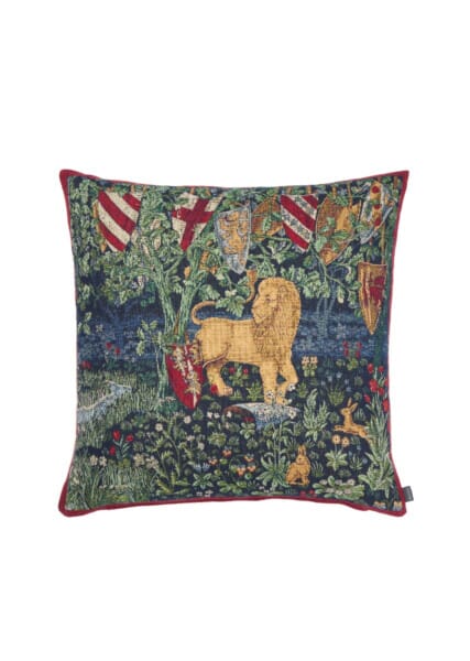 Heraldic Lion Tapestry Cushion - 46x46cm (18