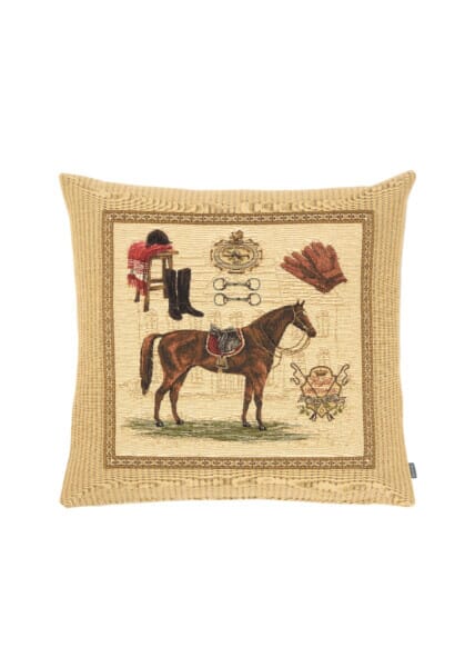 Royal Dressage Brown Tapestry Cushion - 46x46cm (18