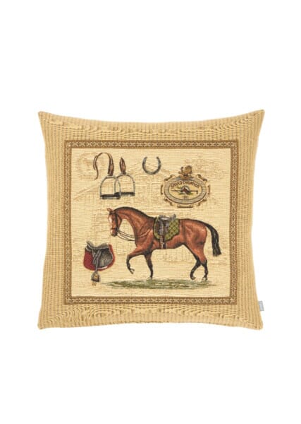 Royal Dressage Tan Tapestry Cushion - 46x46cm (18