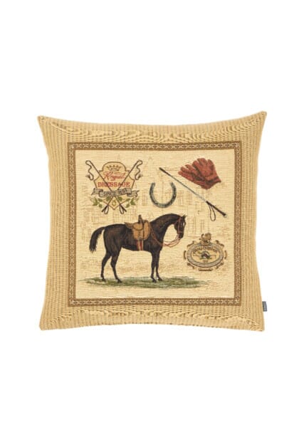 Royal Dressage Dark Tapestry Cushion - 46x46cm (18