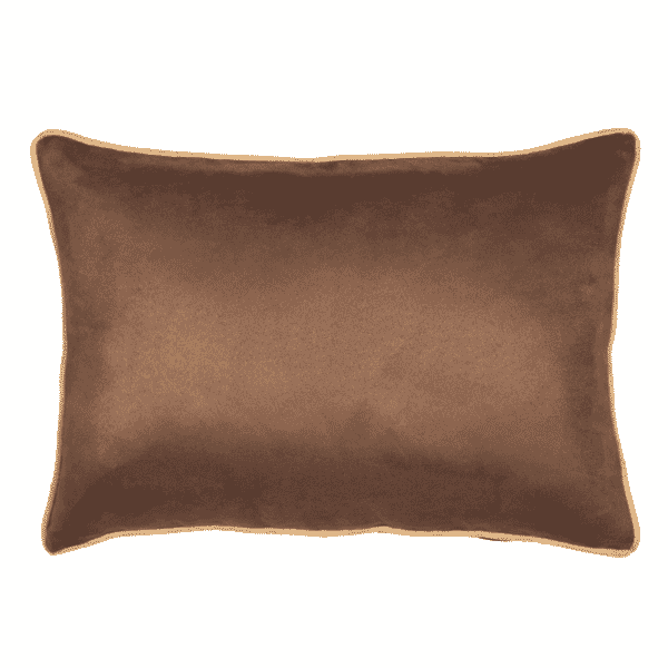 Mocha Woven Faux Suede Cushion - 30x42cm (12