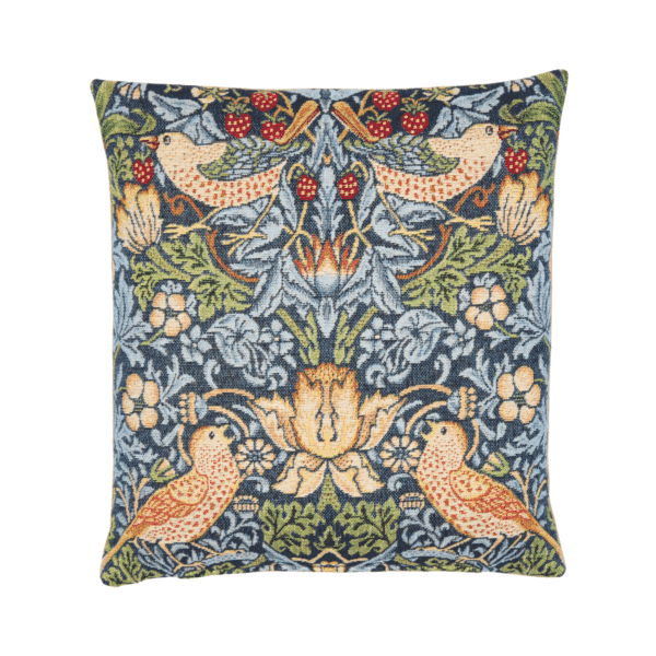 Strawberry Thief Navy Woven Cushion - 30x30cm (12