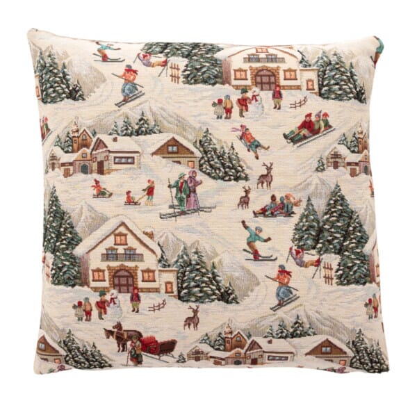 Ski Resort Woven Cushion - 42x42cm (17