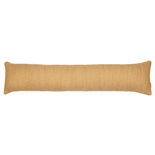 Ochre Herringbone Woven Draught Excluder - 20x90cm (8
