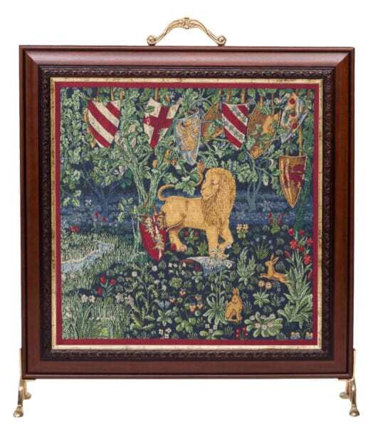 Heraldic Lion Tapestry Firescreen