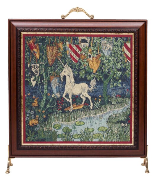 Heraldic Unicorn Tapestry Firescreen