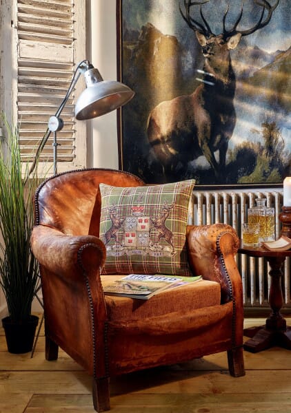 Highland Heritage Green Tapestry Cushion - 46x46cm (18