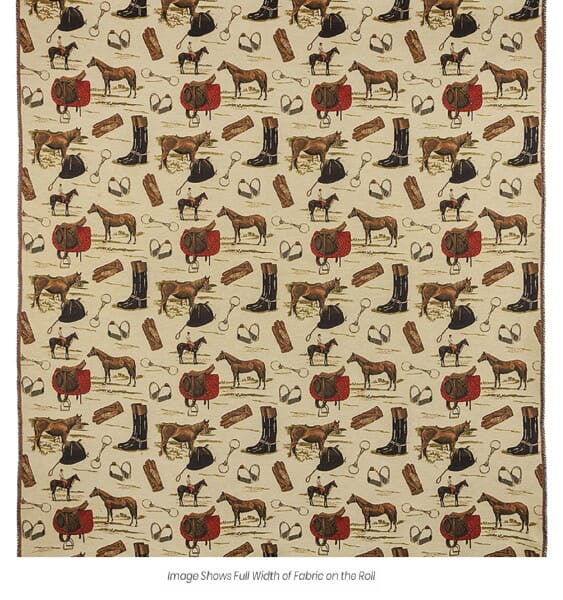 Horse Riding Tapestry Fabric