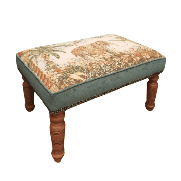 Elephant Upholstered High Stool