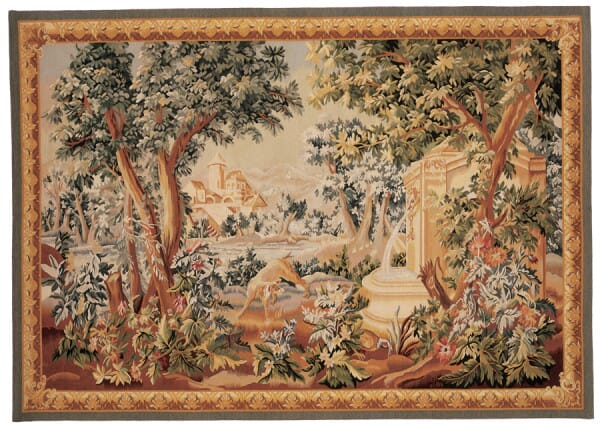 Chien a la Fontaine Handwoven Tapestry - 147 x 208 cm (4'10