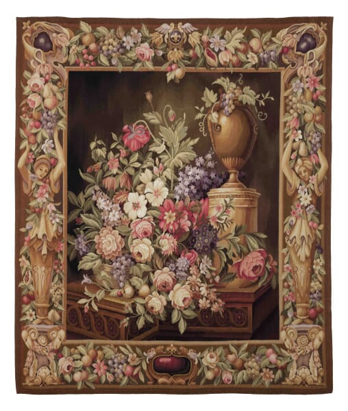 Statue Border Large Handwoven Tapestry - 240 x 200 cm (7'9