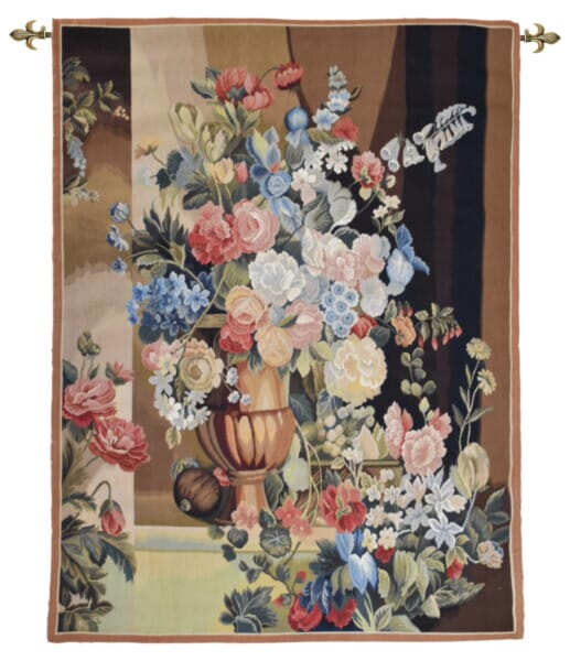 Stone Ledge Floral Handwoven Tapestry - 178 x 138 cm (5'10