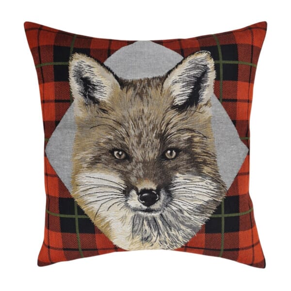 Fox of the Glen Tapestry Cushion with Feather Filler - 46x46cm (18