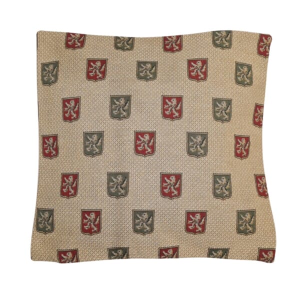 Mini Shields - Beige Tapestry Cushion with Feather Filler - 46x46cm (18