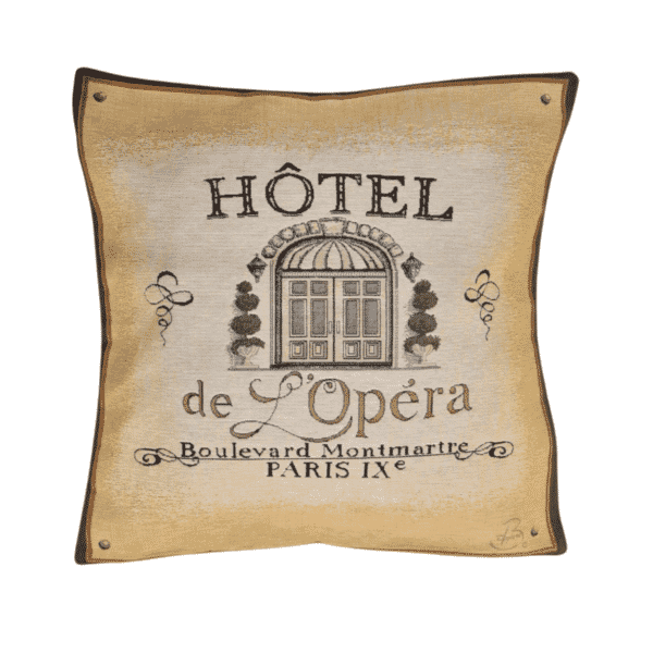 Hotel de L'Opera Tapestry Cushion with Feather Filler - 46x46cm (18