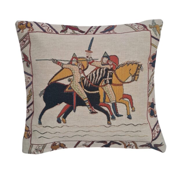 Bayeux Tapestry Cushion with Feather Filler - 46x46cm (18