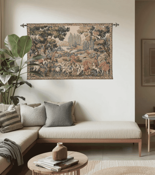 Chasse à Courre Loom Woven Tapestry - 94 x 145 cm (3'1