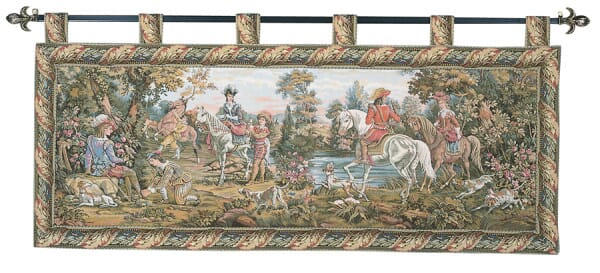 Horsemanship (With Loops) Loom Woven Tapestry - 64 x 143 cm (2'1