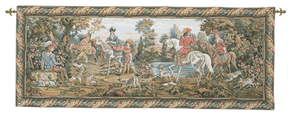 Horsemanship (Without Loops) Loom Woven Tapestry - 56 x 143 cm (1'10