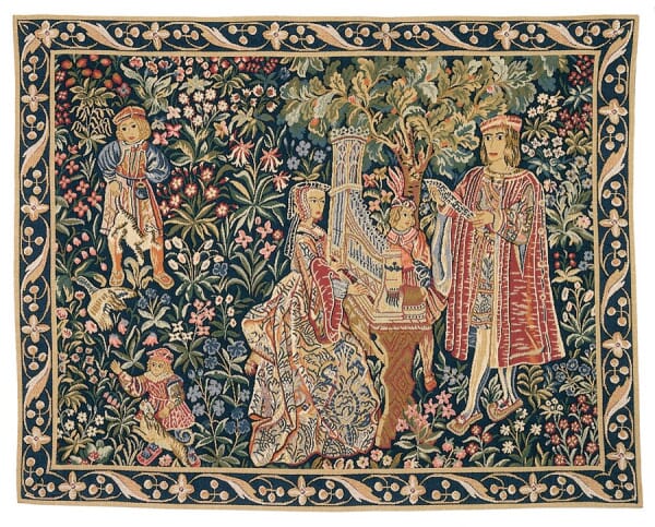 Lady at the Organ Loom Woven Tapestry - 62 x 81 cm (2'1