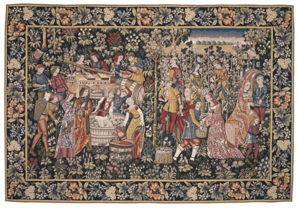Les Vendanges Loom Woven Tapestry - 170 x 244 cm (5'7