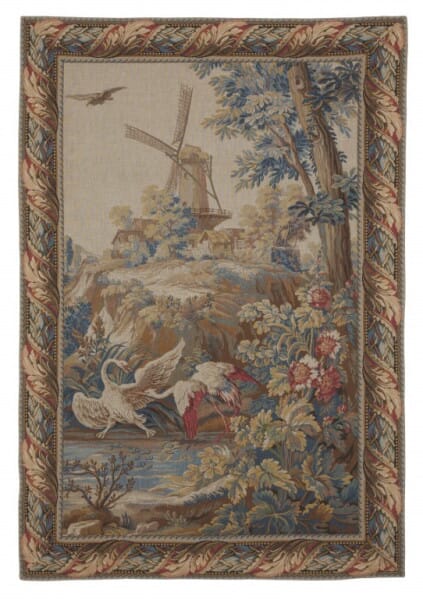 Birds & Windmill Loom Woven Tapestry - 114 x 78 cm (3'9