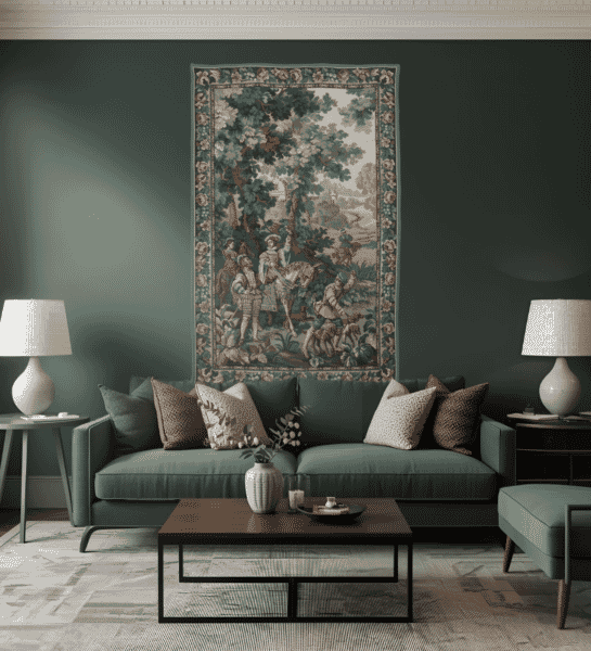 Emperor Maximilian Hawking Left Tapestry - 172 x 122 cm (5'8