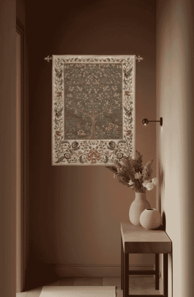 Tree of Life - Brown Loom Woven Tapestry - 92 x 70 cm (3'0