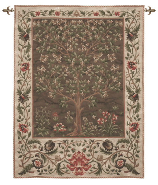 Tree of Life - Brown Loom Woven Tapestry - 92 x 70 cm (3'0
