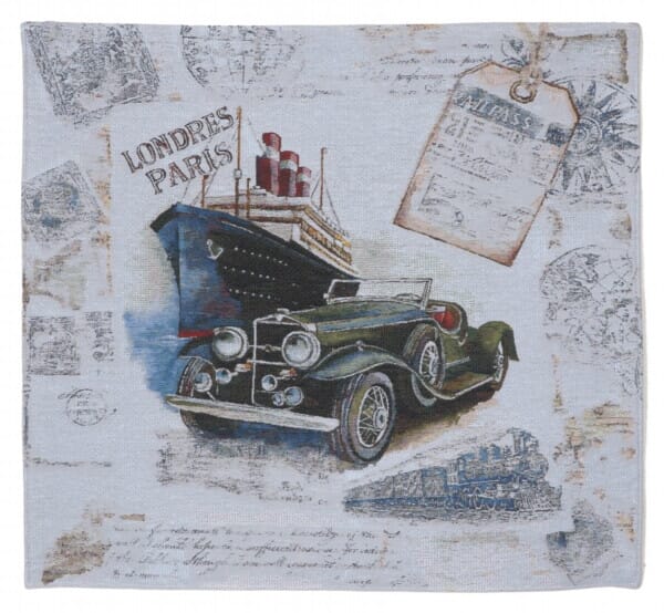 London to Paris Loom Woven Tapestry - 89 x 89 cm (2'11