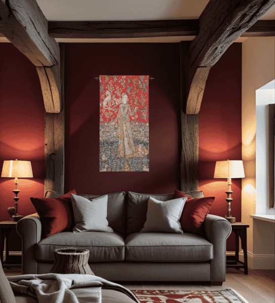 Lady of Cluny Loom Woven Tapestry - 145 x 75 cm (4'9