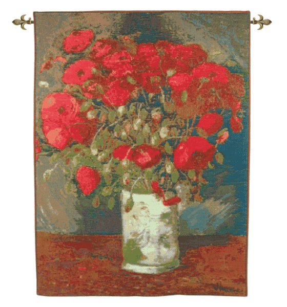Van Gogh Poppies Loom Woven Tapestry - 65 x 50 cm (2'2